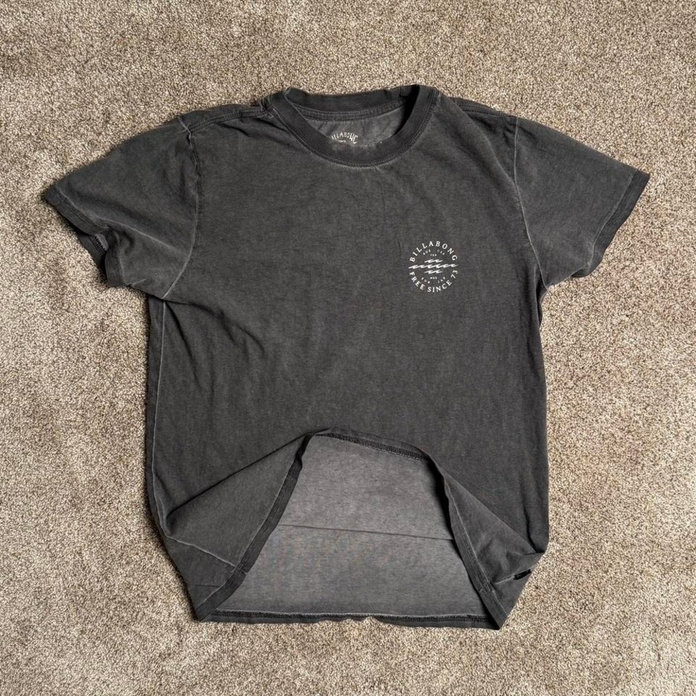 BILLABONG "STONE WASH" GREY GRAPHIC TEE